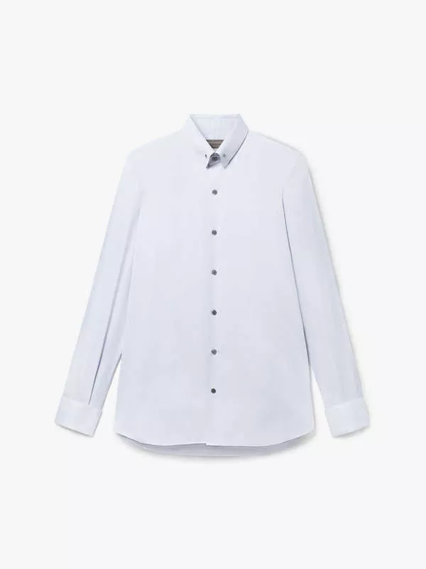 COTTON SHIRT WITH FRENCH CUFFS IN LIGHT GREY